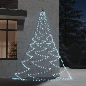 vidaXL LED-juletræ til væg med metalkrog 260 LED'er 3 m kold hvid