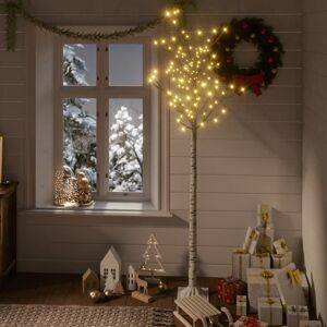 vidaXL juletræ 1,8 m 180 LED'er inde/ude piletræ varmt hvidt lys