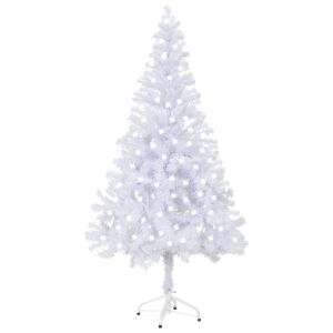 vidaXL kunstigt juletræ med LED og juletræsfod 120 cm 230 grene