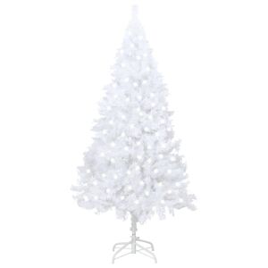 vidaXL kunstigt juletræ med LED-lys og tykke grene 120 cm hvid