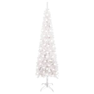 vidaXL smalt juletræ med LED 120 cm hvid