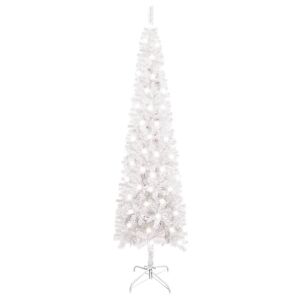vidaXL smalt juletræ med LED 150 cm hvid