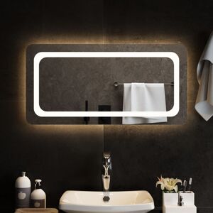 vidaXL badeværelsesspejl med LED-lys 80x40 cm