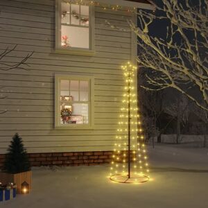vidaXL kegleformet juletræ 108 LED'er 70x180 cm varm hvid