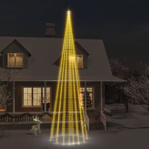 vidaXL juletræ til flagstang 1134 LED'er 800 cm varmt hvidt lys