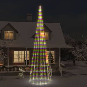 vidaXL juletræ til flagstang 1134 LED'er 800 cm farverigt lys