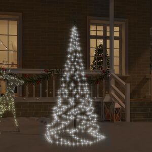 vidaXL juletræ til flagstang 200 LED'er 180 cm koldt hvidt lys
