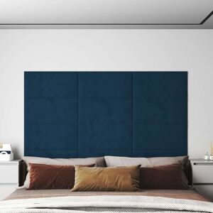 vidaXL vægpaneler 12 stk. 60x30 cm 2,16 m² fløjl blå