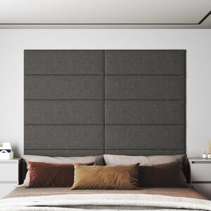 vidaXL vægpaneler 12 stk. 90x30 cm 3,24 m² stof mørkegrå