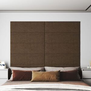 vidaXL vægpaneler 12 stk. 90x30 cm 3,24 m² stof brun