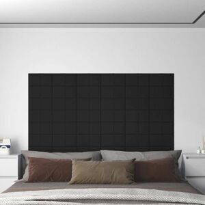 vidaXL vægpaneler 12 stk. 30x15 cm 0,54 m² fløjl sort