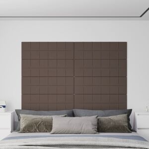 vidaXL vægpaneler 12 stk. 90x30 cm 3,24 m² stof gråbrun