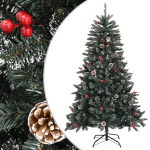 vidaXL kunstigt juletræ med fod 120 cm PVC grøn