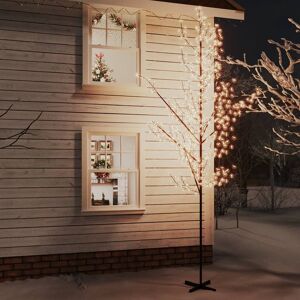 vidaXL kirsebærtræ med LED-lys 400 cm 672 LED'er varmt hvidt lys