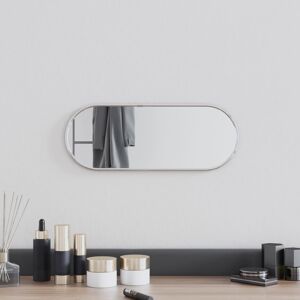 vidaXL vægspejl 40x15 cm oval sølvfarvet