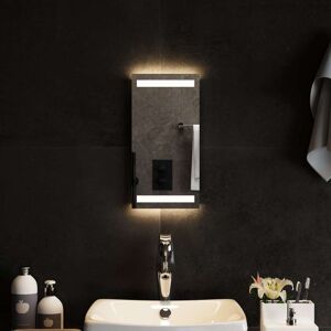 vidaXL badeværelsesspejl med LED-lys 20x40 cm