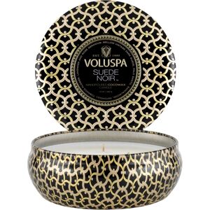 Voluspa 3-Wick Tin Candle Suede Noir 40h