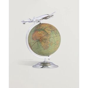 Authentic Models On Top Of The World Globe and Plane Silver men One size Sølv