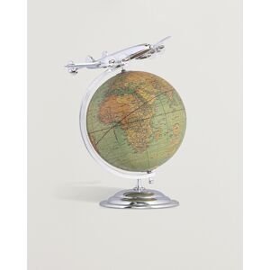 Authentic Models On Top Of The World Globe and Plane Silver men One size Sølv