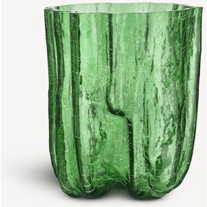 Kosta Boda Crackle Vase Dark Green 270mm One Size