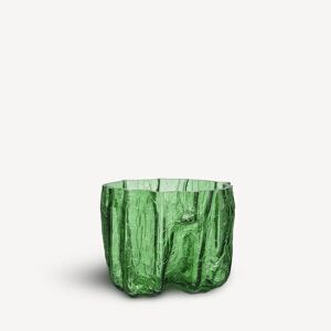 Kosta Boda Crackle Vase Dark Green 175mm One Size