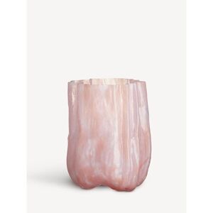 Kosta Boda Crackle Vase Pink Pearl 270mm One Size