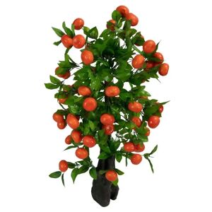 Home-tex Kunstig Appelsintræ - Højde 110 cm - Dekorative grønne blade - Kunstig træ
