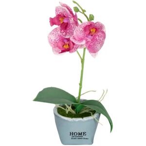 Home-tex Kunstig Orkidé - Højde på 26 cm - Flotte lilla blomster - Kunstig potteplante