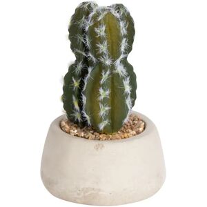 Home-tex Kunstig Cereus Florida Kaktus - Højde 13 cm - Lille dekorativ kaktus - Kunstig stueplante