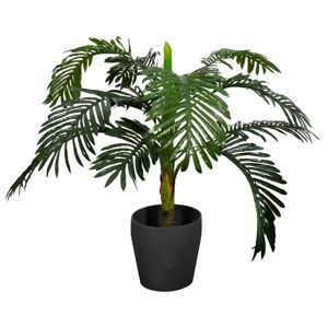 Home-tex Kunstig Encephalartos Plante - Højde 110 cm - 1 stammet med grønne blade - Kunstig gulvplante