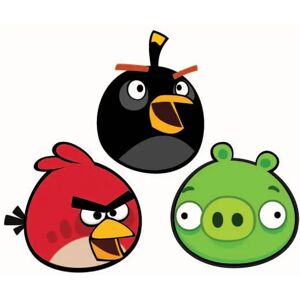 Home-tex Wall sticker - Angry Birds - 3 stk - 25x26,5 cm - 3D effekt