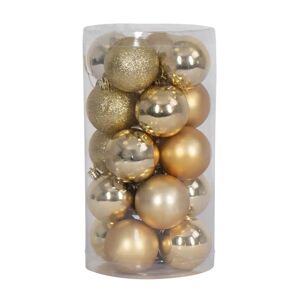 Home-tex Julekugler - 20 stk Guld - 6 cm i diameter - Flot juletræspynt