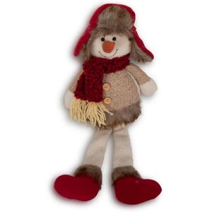 Home-tex Snemand med tørklæde og striktrøje - 45 cm - Perfekt julepynt til boligen