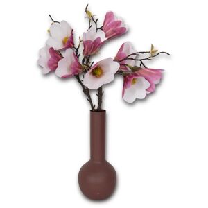 Home-tex Magnolia gren - 49 cm - Flot kunstig gren med lilla blomster - Dekoration til boligen