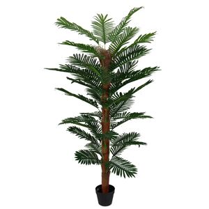 Home-tex Tropisk palme - 180 cm høj - Kunstig palme mosstok i sort potte -