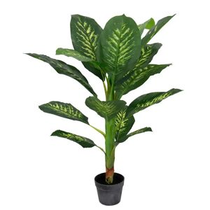 Home-tex Kunstig plante 90 cm høj - Dieffenbachia Tropic Snow med flotte store blade