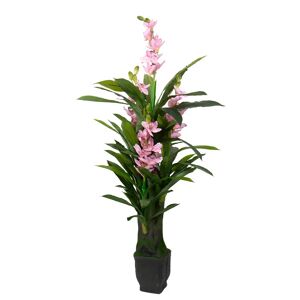 Home-tex Kunstig Orkidé 165 cm - 3 lyserøde blomster - Cymbidium orkide