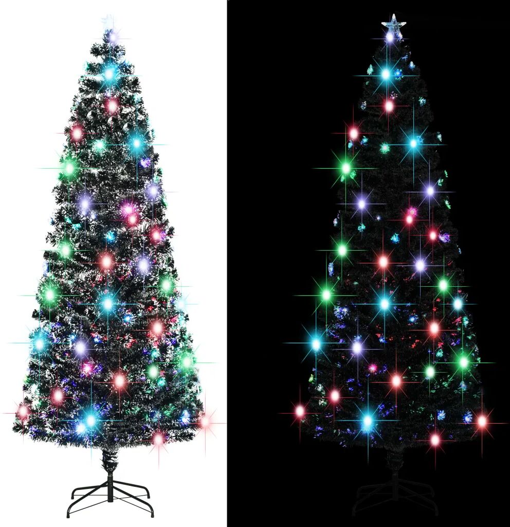 vidaXL kunstigt juletræ med fod/LED 240 cm 380 grene