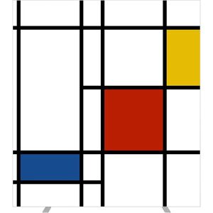 kaiserkraft Pared separadora easyScreen, con motivos fotográficos, modelo Mondrian, anchura 1600 mm