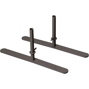 kaiserkraft Juego de montaje para paredes separadoras insonorizantes Softline, H x A 500 x 50 mm, para 1 pared separadora, negro