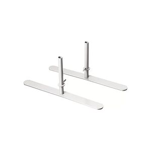 kaiserkraft Juego de montaje para paredes separadoras insonorizantes Softline, H x A 500 x 50 mm, para 1 pared separadora, blanco