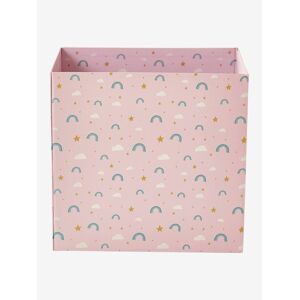 VERTBAUDET Papelera de cartón plegable Arcoíris rosa medio estampado