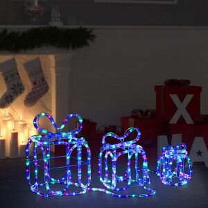 vidaXL Cajas De Regalo Adorno Navideño 180 Led Interior Y Exterior