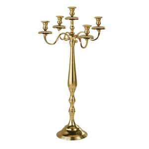 Maisons du Monde Candelabro grande de aluminio dorado