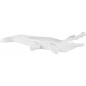 Maisons du Monde Decoración de cocodrilo blanco mate L. 88 cm