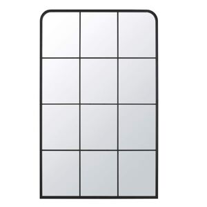 Maisons du Monde Espejo ventana grande con forma rectangular en metal negro 100 x 160