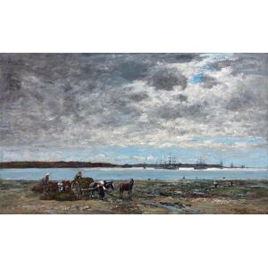 Legendarte Brest La Rade Recolte Du Varech - Eugène Boudin - cm. 50x80