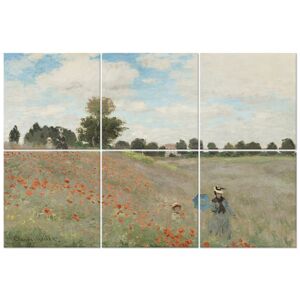 Legendarte Panel Multiple Amapolas En Argenteuil - Claude Monet cm. 100x150 (6x)