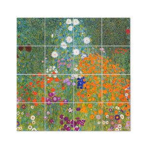 Legendarte Panel Decorativo Jardín De Flores - Gustav Klimt cm. 200x200 (16x)