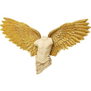 Kare Design Figura decorativa busto hombre alas doradas 208x136cm